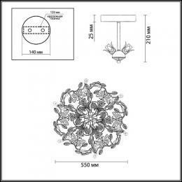 Потолочная люстра Odeon Light Arelata  - 2